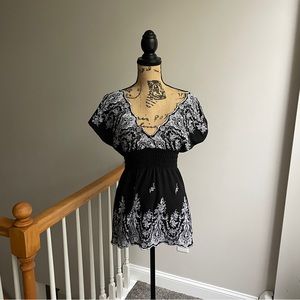 BCBG Adorable Embroidered Blouse